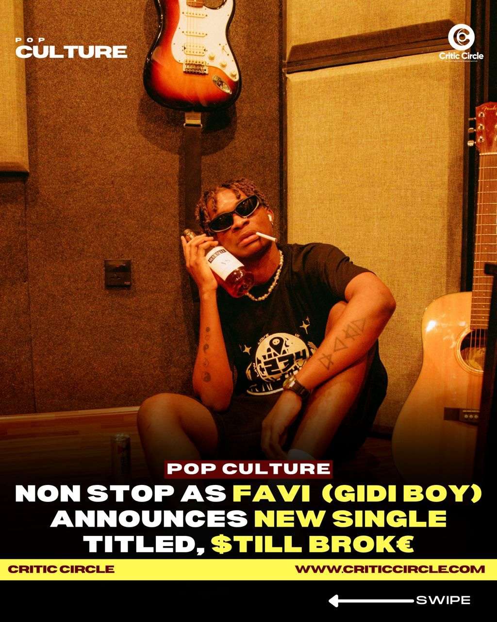 Non Stop As Favi (GIDI BOY) Announces New Single Titled, $till Brok€