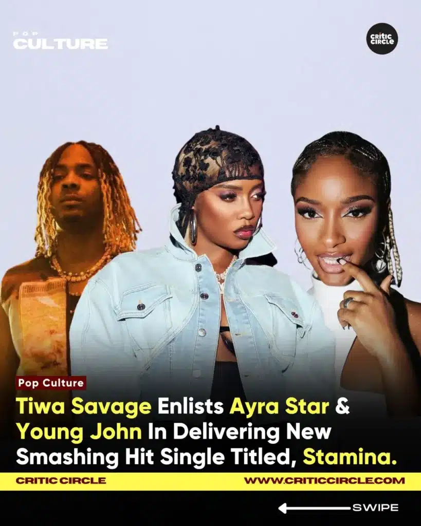 Tiwa Savage & Ayra Starr, Young Jonn - Stamina [Listen Now]