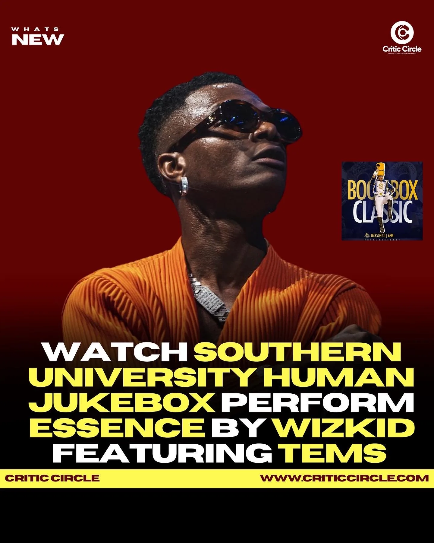 The Southern University “Human Jukebox” Marching Band! #HumanJukebox runs through their parade with a sensational performance of global hit record Essence by Wizkid featuring Tems.