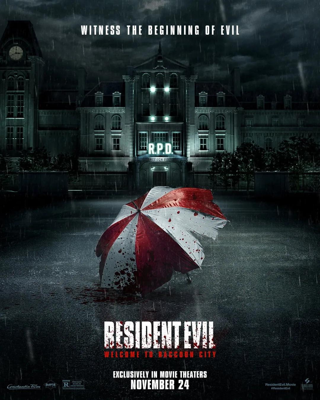 Welcome to Raccoon City, once the booming home of pharmaceutical giant Umbrella Corp. The company's exodus left the city a wasteland, a dying town with great evil brewing below the surface.