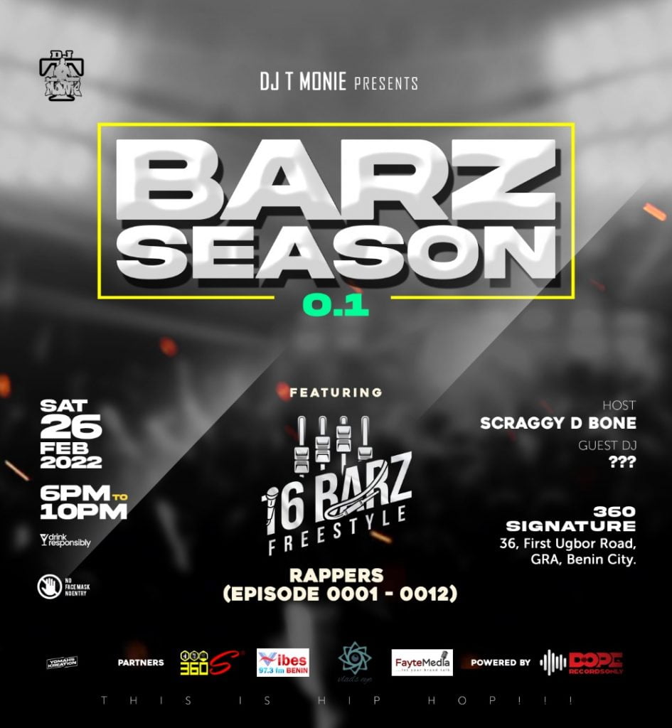 Deejay T Monie Announces New Event, The 1St Edition Of Barz Seasosn [See Details]