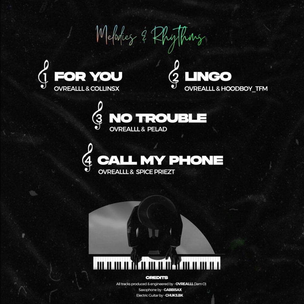 Ovrealll, Music Producer Serves 4 Track Project Ep, Melodies And Rhythms [Listen Now]
