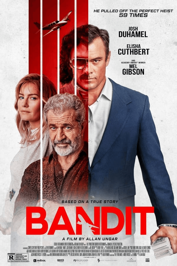 In the movie, Bandit - After escaping a Michigan prison, a charming career criminal assumes a new identity in Canada and goes on to rob a record 59 banks and jewellery stores while being hunted by a rogue task force. Based on the story of The Flying Bandit.