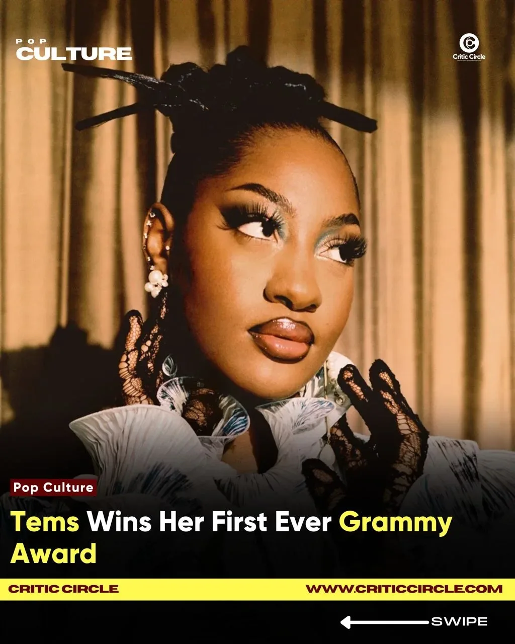 Tems accomplished and made another milestone for Nigerian music at the 65th Grammy Awards in 2023, beating out famous performers such as to win her maiden grammy award and becoming the first female Nigerian musician to do so.