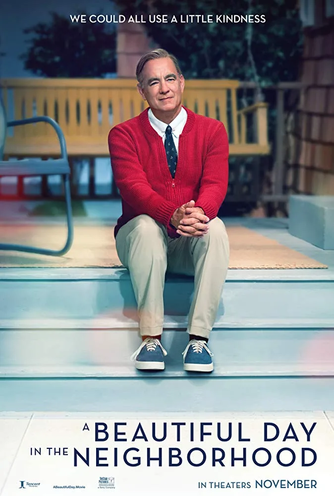In the movie, A Beautiful Day in the Neighbourhood (2019) - Lloyd Vogel, a cynical journalist, gets acquainted with a kind-hearted television presenter, Fred Rogers, while writing an article on him. With time, the two strike an unlikely friendship.