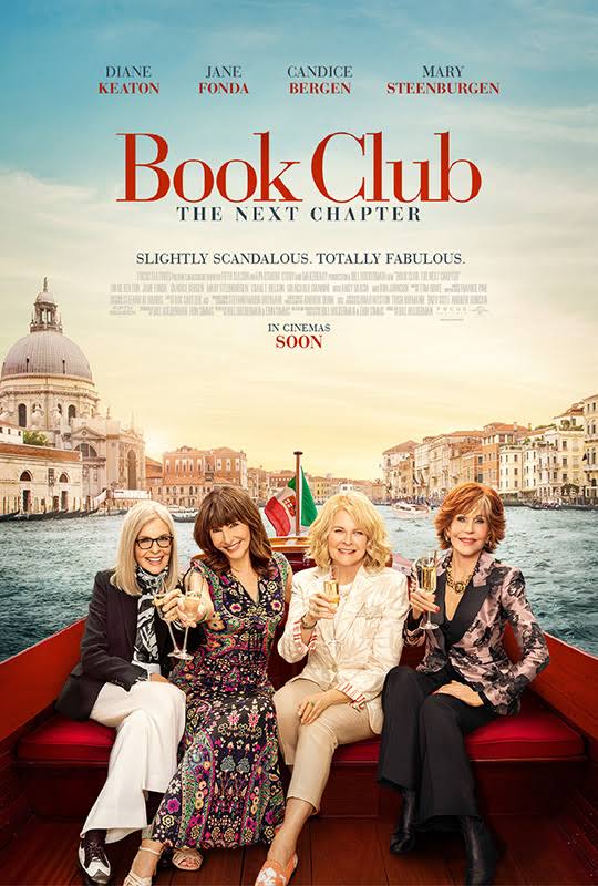 In the movie, Book Club: The Next Chapter - Four best friends take their book club to Italy for the fun girls trip they never had. When things go off the rails and secrets are revealed, their relaxing vacation turns into a once-in-a-lifetime cross-country adventure.