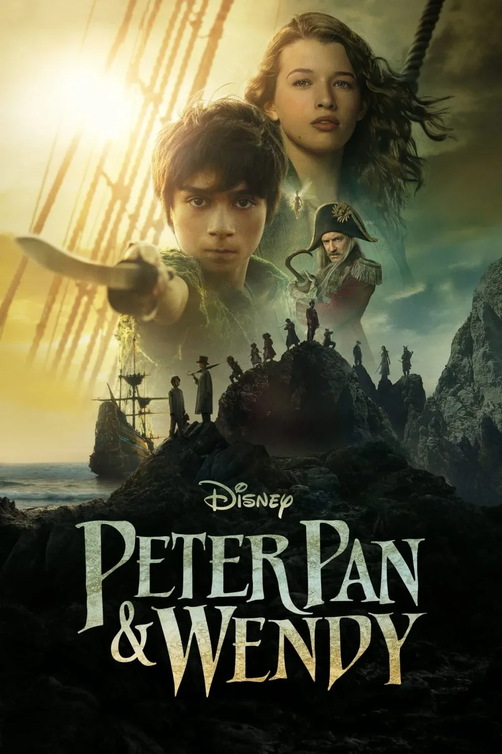 In the movie Peter Pan & Wendy - Wendy Darling, a young girl afraid to leave her childhood home behind, meets Peter Pan, a boy who refuses to grow up. Alongside her brothers and a tiny fairy, Tinker Bell, she travels with Peter to the magical world of Neverland. There, she encounters an evil pirate captain, Captain Hook, and embarks on a thrilling adventure that will change her life forever.