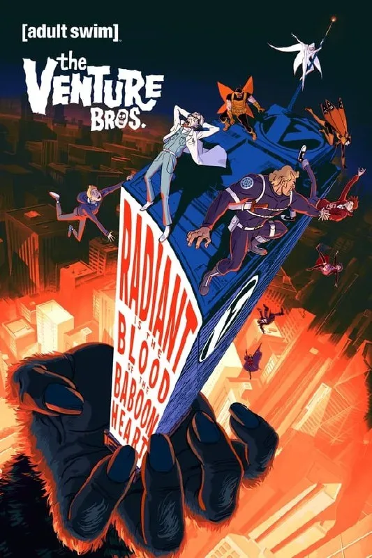 In the movie, The Venture Bros: Radiant Is the Blood of the Baboon Heart - A nationwide manhunt for Hank Venture leads to untold dangers and unexpected revelations while an imposing evil from the past reemerges to wreak havoc on the Ventures, The Guild, and even the Monarch marriage.