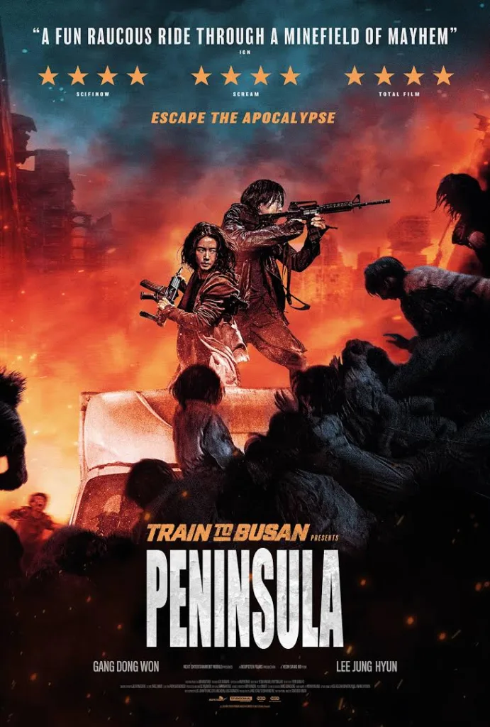 Train to Busan 2 Peninsula Critic Circle Jung Seok, a former soldier, along with his teammates, sets out on a mission to battle hordes of post-apocalyptic zombies in the Korean peninsula wastelands.v - Train to Busan 2 - Peninsula