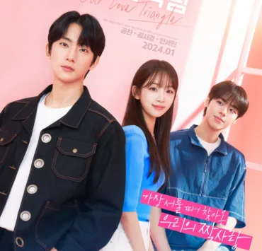 In the series, Our Love Triangle - Hae Lin is a university student who has just landed in a complicated romantic quandary. She recently partnered with a junior named Woo Jin at a freshman event.