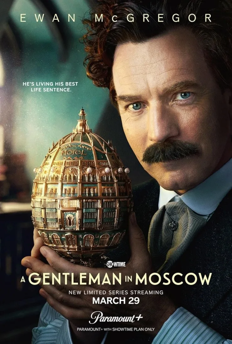 In the series, A Gentleman in Moscow - Count Alexander Rostov finds himself going from riches to rags following the Russian revolution. A Soviet tribunal banishes him to the attic room of an opulent hotel, where, oblivious to the world outside, he discovers the true value of friendship, family and love.