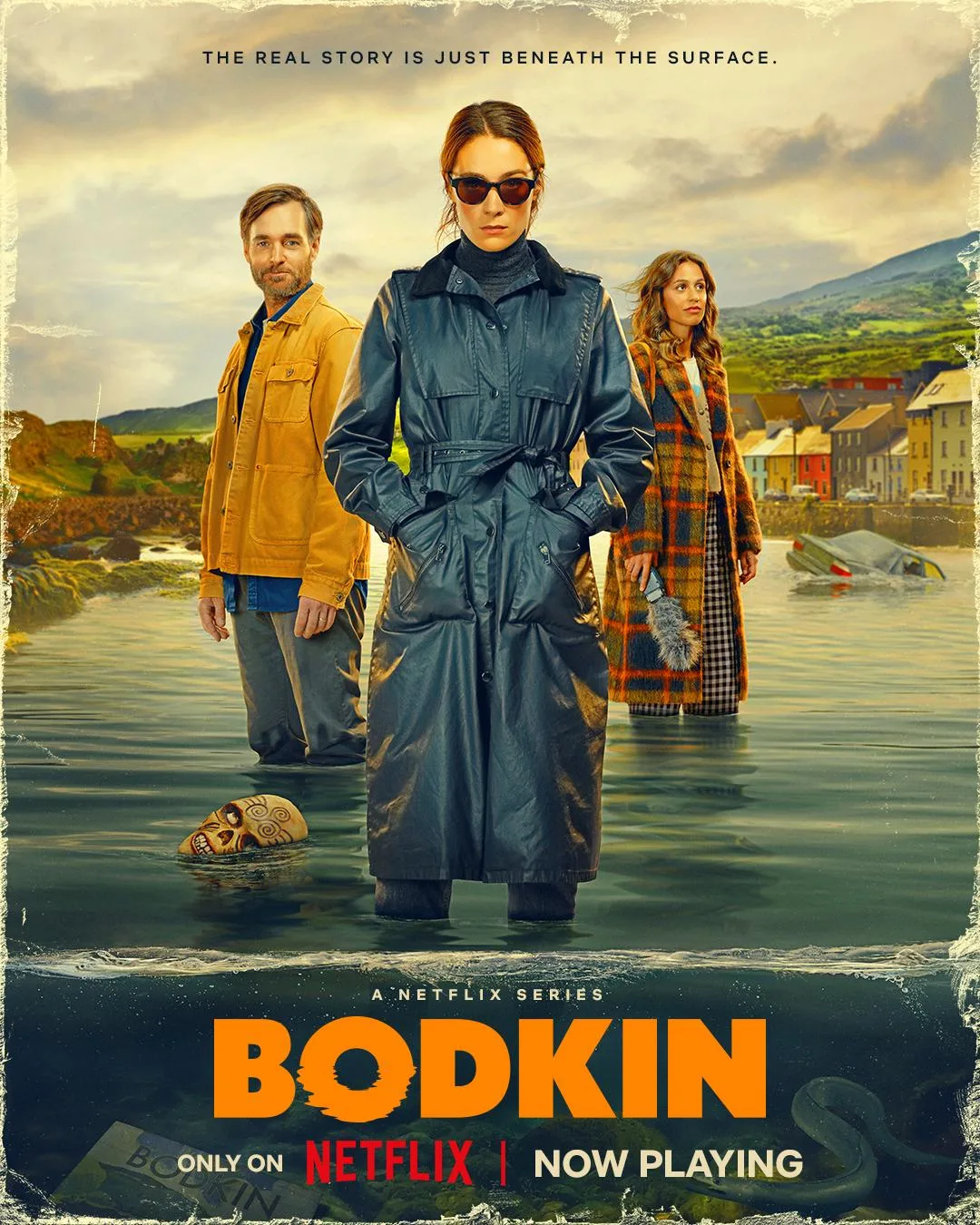 A ragtag crew of podcasters sets out to investigate mysterious disappearances from decades earlier in a charming Irish town with dark, dreadful secrets. Bodkin