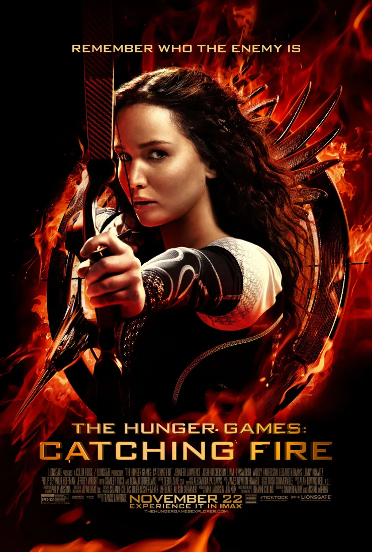 In the movie, The Hunger Games - After arriving safely home from their unprecedented victory in the 74th Annual Hunger Games, Katniss Everdeen (Jennifer Lawrence) and Peeta Mellark (Josh Hutcherson) discover that they must do a quick turnaround and begin a Victors Tour.