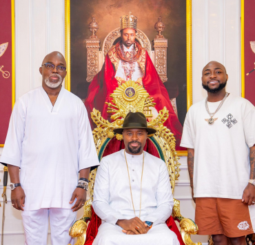 Davido, Phyno, and Others Visit Olu of Warri Ahead of "Warri Again" Event
