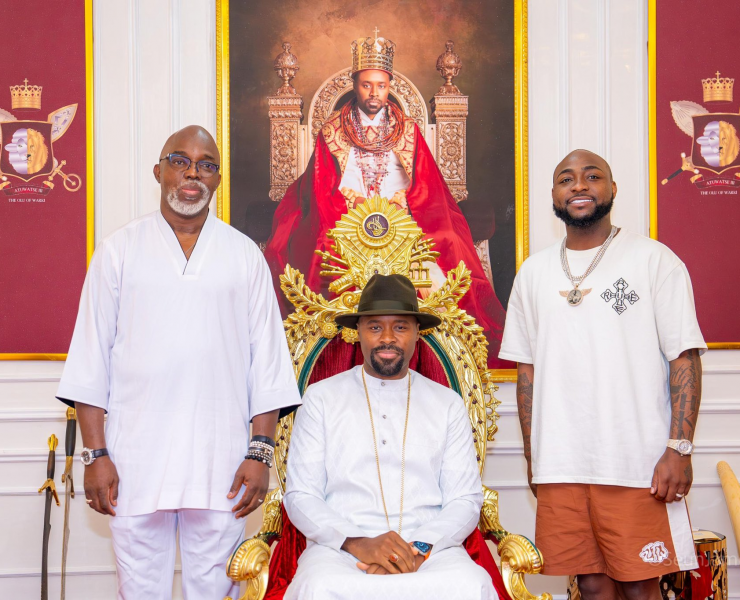 Davido, Phyno, and Others Visit Olu of Warri Ahead of "Warri Again" Event
