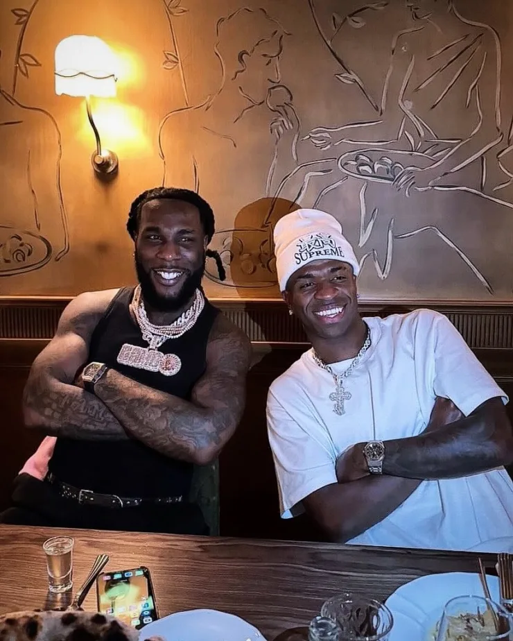 Burna Boy and Real Madrid Stars Enjoy Evening Together in Paris